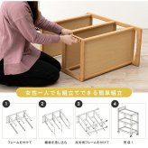 収納家具 ラック キッチンワゴン VW-7977 天然木 ワゴン 幅34×奥行59cm 木製 サブテーブル マルチ キッチン リビング コンパクト ワゴン収納 食器 調味料 作業用 キャスター付き 移動楽々