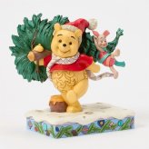 プー&ピグレット クリスマスツリー 15.8cm くまのプーさん クリスマス | ディズニー トラディションズ ジムショア グッズ フィギュア 人形 置物 彫刻 Jim Shore 正規輸入品