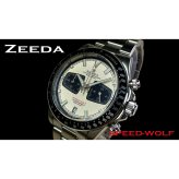 ジーダ ZEEDA スピードウルフ SPEED-WOLF VINTAGE WHITE 腕時計 メンズ メカニカルクォーツ クロノグラフ SPW-VWH