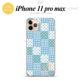 iPhone11ProMax iPhone11pro max スマホケース ソフトケース パッチワーク 水色 +アルファベット メンズ レディース nk-i11pm-tp1064i