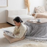 こたつ布団 楕円 コタツ布団 フリル付き 炬燵布団 毛布 こたつ掛け布団 Chucola チュコラ リバーシブル 薄掛け 軽量 丸洗い 洗濯可 洗える 190cm×220cm 上掛け リビング ダイニング 一人暮らし 省スペース コンパクト ポリエステル 新生活