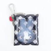 ミッフィー miffy クリアマルチポーチ グレー ダイアゴナル