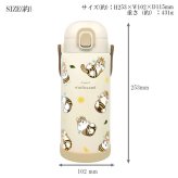 mofusand ステンレス ワンプッシュ ボトル 1000ml 水筒 保温 保冷 猫 マグボトル スリム カップケーキにゃん はちにゃん モフサンド 大容量 大きい カップケーキにゃん