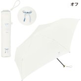 wpc. ワンポイント刺繍 mini クマ さくらんぼ リボン 刺繍 ミニ 折り畳み傘 雨傘 軽量 傘 晴雨兼用 定形外 送料無料 日傘 UVカット AL02-044-002 撥水 wpc