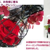 【最後の1点】【個性派インテリア】素敵なインテリアに蘭コサージュ付き★真紅のプリザーブドローズ！薔薇ドールトルソー 　送料無料