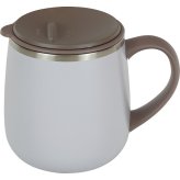 【直送】フォルテック オフィスマグ 350ml アイボリー [26-0307-140] RH-1677 マグカップ 蓋付き コップ タンブラー 保温 保冷 ステンレス製 オフィス 自宅 結露しにくい おしゃれ ギフト プレゼント お祝い 内祝い