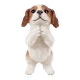 置物 woobia ウービア 犬 キャバリアキングチャールズスパニエル おねだりキャバリア 茶白 高さ22cm ブレンハイム リアル 本物そっくり イギリス生まれ 職人手彩色 縁起物 戌年 玄関 インテリア 新築祝い 引っ越し祝い 開店祝い 出産祝い 誕生日 お祝い ギフト プレゼント 犬好き