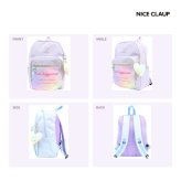 NICECLAUP アンブル デイパック 15L リュックサック 大容量 かばん カバン 鞄 バッグ 普段使い 使いやすい キッズ 女の子 ギフト プレゼント ブラック nc425
