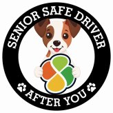 カーサイン 高齢者マーク SENIOR SAFE DRIVER ジャックラッセルテリア ステッカー シール 直径13cm 肉球 日本製 車