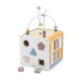 誕生日プレゼント PolarB ポーラービー 8in1 アクティビティボックス アクティビティキューブ 木製 木のおもちゃ 知育玩具 型はめ 鉄琴 ビーズコースター 観覧車 黒板 おもちゃ箱 収納 北欧 くすみカラー おしゃれ 1歳半 18カ月 2歳 3歳 男の子 女の子 お祝い ギフト