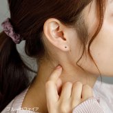 つけっぱなし ピアス セカンドピアス 軸太 極小 2mm 天然石 一粒 宝石 サージカルステンレス 金属アレルギー対応 片耳用 ルビー サファイア エメラルド ブラックダイヤ モルガナイト