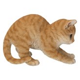 置物 猫 走り出す茶トラ猫 幅20.5cm woobia ウービア リアル かわいい おしゃれ 玄関 インテリア オブジェ ガーデン 茶トラ ねこ ネコ 動物 アニマル 癒し 棚 北欧 リビング プレゼント ギフト 新築祝い 猫好き ねこグッズ