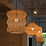 照明 ライト ファームリビング Braided ラタン ランプシェード ベリー 引っ掛けシーリング 北欧 ペンダント LED 対応 雑貨 インテリア 天井 リビング ペンダントランプ ペンダントライ