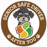 カーサイン 高齢者マーク SENIOR SAFE DRIVER シュナプー マグネット 強力 直径13cm 肉球 日本製 車 ステッカー