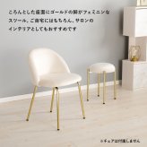 チェア 椅子 スツール くすみカラー ベロア風 1脚 スタッキング可 完成品 サロン インテリア 光沢感 なめらかな 触り心地良い 長時間でも疲れにくい 軽い らくらく イス コールドの脚 おしゃれ コンパクト 新生活