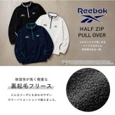 Reebok リーボック フリース プルオーバー メンズ レディース トレーナー 長袖  裏起毛 ハーフジップ 軽量 ワンポイントロゴ 刺繍   ブランド ゆったり ユニセックス 春 秋 冬 M L LL 黒 白 紺 2026fw karlas