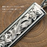 ハワイアンジュエリー ネックレス シルバー ネックレス 刻印 無料 誕生石入れ可 Mサイズ 縦26mm スクエア プレート シルバー925 ギフトラッピング可能 チェーン 長さ選べる プレゼント ハロウィン 【品番：CG-SP10802】