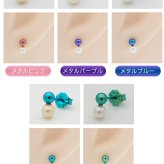 セカンドピアス チタン つけっぱなし 純チタン 丸玉 パール ツインボール 金属アレルギー 日本製 ポスト 軸太0.75mm 長さ10mm 全8色 全品1個ずつバラ売り 医療用 おすすめ かわいい シンプル 小さめ ミニ 極小 人気 プレゼント