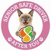 カーサイン 高齢者マーク SENIOR SAFE DRIVER トンキニーズ ステッカー シール 直径13cm 肉球 日本製 車