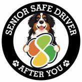 カーサイン 高齢者マーク SENIOR SAFE DRIVER バーニーズマウンテンドッグ ステッカー シール 直径13cm 肉球 日本製 車