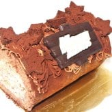クリスマス濃厚チョコレートクリームデコレーションロールケーキ［クリスマスケーキ クリスマスデコレーション クリスマスロールケーキ チョコレートケーキ コンパクトサイズ］