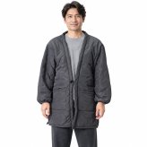 はんてん 半天 メンズ 裏ボア 超軽量 WA-11 部屋着 ルームウエア 防寒着 オシャレ 軽い チャコール ブラウン 綿入り 暖かい 半纏 ハンテン プレゼント  男性  紳士 クリスマス