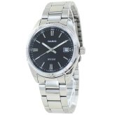 カシオ 腕時計 メンズ レディース シルバー ブラック ユニセックス CASIO 海外モデル 日付表示 50m防水 プレゼント ギフト 収納ケース付き 成人 卒業 入学