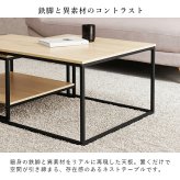 ネストテーブル 大・小2点セット 正方形 並べる 離す 重ね置き 入れ子式 コーヒーテーブル サイドテーブル ソファサイド サイド ローテーブル レイアウト自由 省スペース コンパクト テーブルセット センターテーブル 1人暮らし 座卓