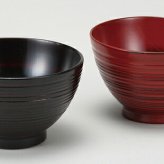 3.6漆塗夫婦千筋汁椀　根来・曙（R) インテリア 漆器 盆 カタログギフト 景品 粗品