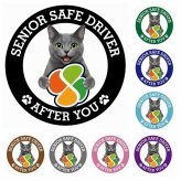 カーサイン 高齢者マーク SENIOR SAFE DRIVER コラット ステッカー シール 直径13cm 肉球 日本製 車