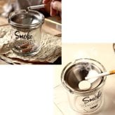 卓上灰皿 グラスアシュトレイ かわいい smoke ひげ おしゃれ カフェ ガラス製 インテリア たばこ 喫煙具 ギフト シンプル プレゼント