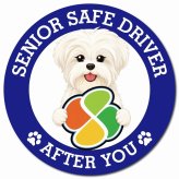 カーサイン 高齢者マーク SENIOR SAFE DRIVER マルーキー マグネット 強力 直径13cm 肉球 日本製 車 ステッカー