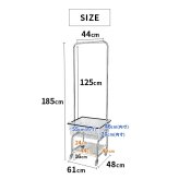 収納家具 ラック フォールディングハンガー ハンガー 折りたたみ スチール アイアン スリム コンパクト 省スペース コートハンガー 洋服掛け おしゃれ かわいい 韓国インテリア 北欧 軽い 軽量 棚付き シンプル リビング ダイニング 玄関