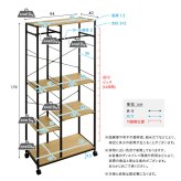 収納家具 ラック ヴィンテージ調 調節可能2連ハンガー