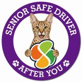 カーサイン 高齢者マーク SENIOR SAFE DRIVER サバンナ マグネット 強力 直径13cm 肉球 日本製 車 ステッカー