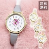 腕時計 JN022 ガーデン 花柄 定形外 送料無料 フィールドワーク 革ベルト フラワー ボタニカル レディース 時計 パステルカラー アナログ シンプル 小さめ