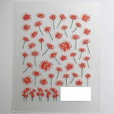 レジンクラブ レジンシール 彼岸花 赤 両面印刷 RC-LIL-101 極薄 封入素材 花 曼珠沙華 リアル ハンドメイド 手芸 アクセサリーパーツ デコレーション ジェルネイル