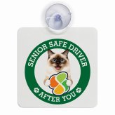 カーサイン 高齢者マーク SENIOR SAFE DRIVER バーマン 車内用 吸盤タイプ 収れん火災防止タイプ 肉球 日本製 車 ステッカー