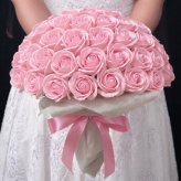 【ピーチピンク】「サヴォンローズ」 花束 ブーケ バラの花束 薔薇の花束 花ギフト フラワーギフト フラワーボックス プロポーズ サプライズ ソープフラワー シャボンフラワー 石鹸フラワー 石鹸の花 石鹸のバラ 枯れない花 インテリア 母の日 父の日 敬老の日 クリスマス バレンタイン ホワイトデー 誕生日 入学 卒業 就職 結婚祝い 結婚記念日 退職祝い 記念日 