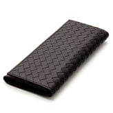 選べる2色 ボッテガヴェネタ 長財布 メンズ 長札入れ イントレチャート BOTTEGA VENETA 小銭入れなし カード入れ9枚 本革 エスプレッソ ダークブラウン スペース ネイビー 保存箱付き 120697 V47W1