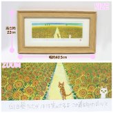 糸井忠晴 アートフレーム ひまわり畑 版画 it-05201 ギフト アート 猫 ねこ ネコ おしゃれ インテリア お部屋 youpower