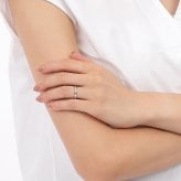 【受注生産品】【送料無料】 ペアリング 2個セット 3～20号/9～30号 ステンレス ウェーブ ひねり 細身 偶数号 キュービックジルコニア 誕生石 アミュレット サージカルステンレス316L アレルギーフリー アクセサリー ジュエリー プレゼント ギフト 記念日 white clover ホワイトクローバー 刻印無料 名入れ無料
