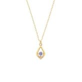 【無料ラッピング】  ヨンドシー 4℃ EAU DOUCE4℃【12月誕生石】K18 イエローゴールド ネックレス ダイヤモンド タンザナイト レディース ブランド 正規品 新品 ギフト プレゼント 人気 おすすめ 誕生日 記念日 クリスマス 送料無料