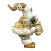 ヨーロピアンスタイルサンタクロース ゴールド 高さ50cm クリスマス クリスマスグッズ オーナメント ノエル 人形 ドール 北欧 置物