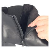 ショートブーツ レディース 靴 サイドゴア サイドジップ 本革 レザー 防寒 シンプル ５cm ヒール チャンキーヒール 定番 きれいめ Parade 1240 ブラック ブラウン