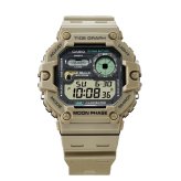 箱なし カシオ 腕時計 メンズ CASIO ベージュ デジタル 100m防水 10年電池 タイドグラフ ムーンデータ 月齢 潮汐 アウトドア スポーツ 海外モデル 逆輸入 誕生日 プレゼント ギフト 成人 卒業 入学