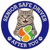 カーサイン 高齢者マーク SENIOR SAFE DRIVER マンクス ステッカー シール 直径13cm 肉球 日本製 車