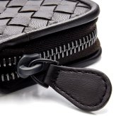 ボッテガヴェネタ 小銭入れ コインケース メンズ BOTTEGA VENETA イントレチャート ナッパレザー 本革 ラウンドファスナー 仕切り付き フォンダン ダークブラウン 保存箱付き 114075 V3UN1 2114