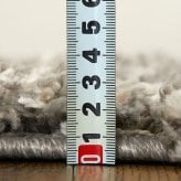 ラグ カーペット 玄関マット50×80cm シェイス グレー 優しいカラー 遊び毛防止 お手入れ簡単 ポリプロピレン パイル長 ノット数 エジプト 丸巻き 梱包サイズ