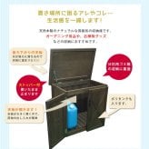 屋外木製収納庫 オールドカントリー調ストッカー740 ダークブラウン 天然木 木製 収納 物置 倉庫 物入れ ウッド ランドリー ガーデニング雑貨 ポリタンク 扉付 おしゃれ 北欧 ナチュラル 掃除道具 庭 ベランダ 屋外 木製物置 屋外物置 収納家具 新生活